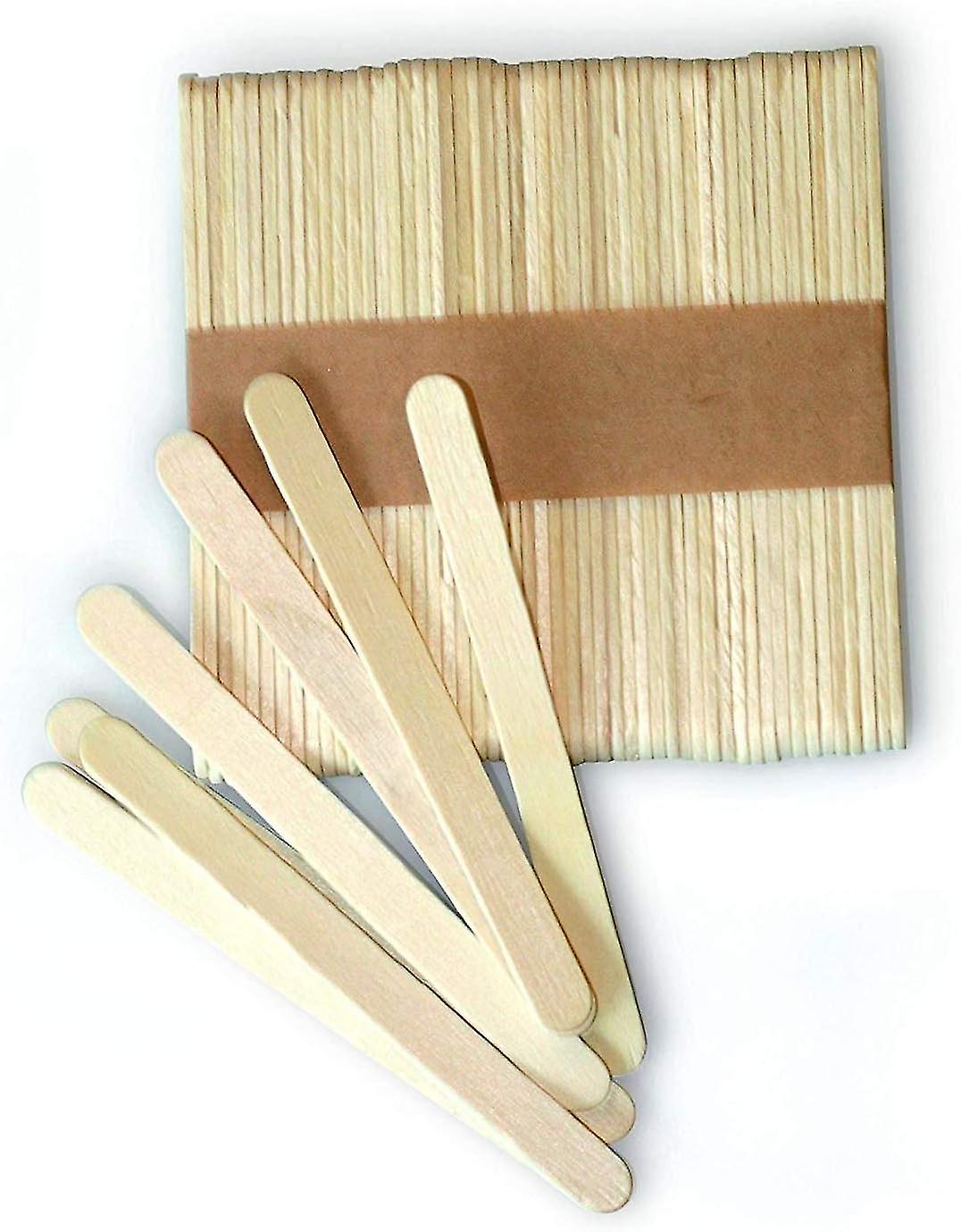 200 Pieces Ice Cream Sticks - Wooden Sticks For Ice Cream And Crafts Diy