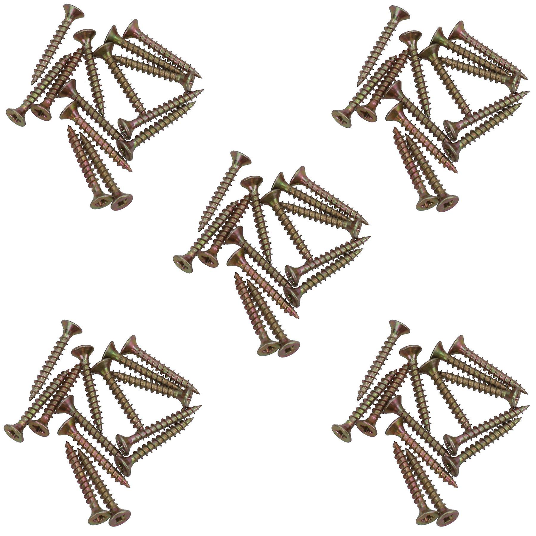 4mm x 30mm Countersunk Wood Chipboard Screw Fasteners PZ2 Drive 70pc