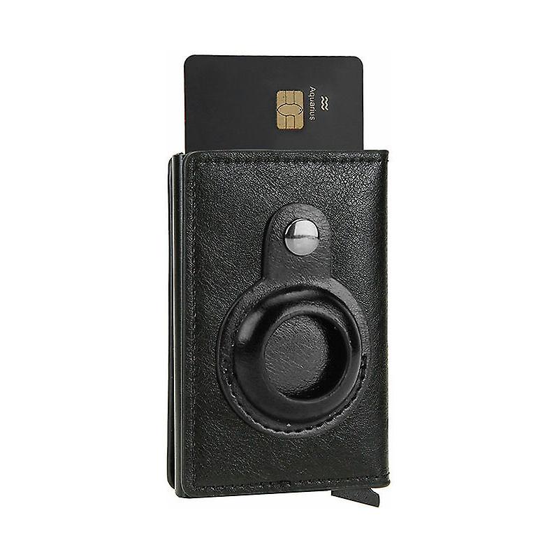Other storage compartments thin and minimalist front pocket with integrated pocket for AirTag, black, medium, minimalist