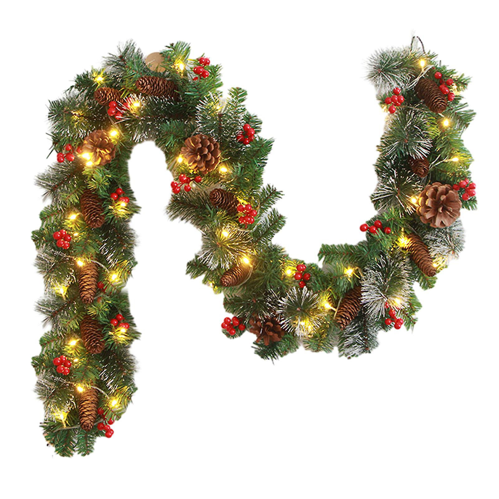 180cm/270cm Red Berrys Christmas Rattan Reusable Holiday Festive Party Supplies for New Year Xmas