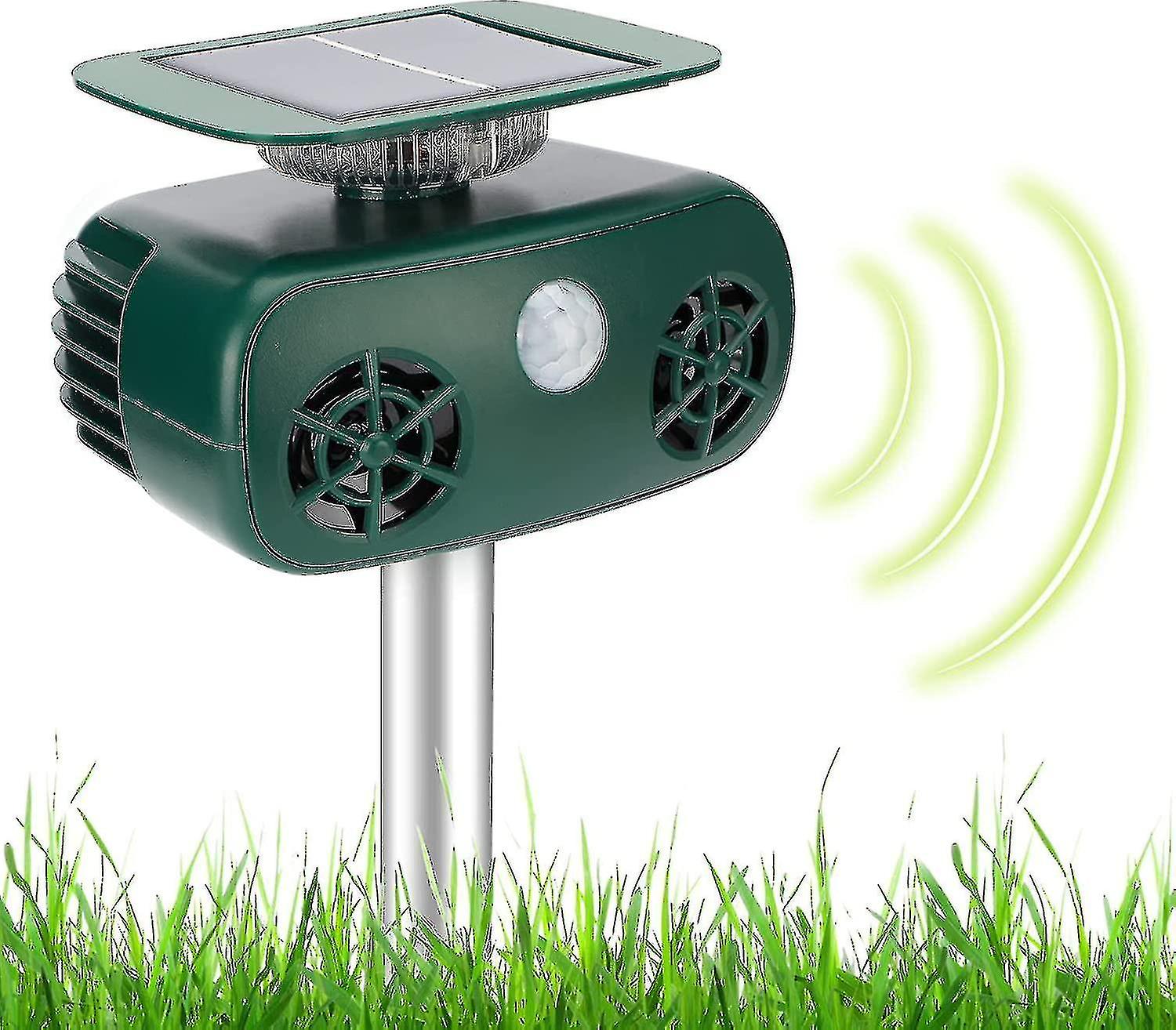 Solar Waterproof Ultrasonic Pole Usb Bird Repeller With Led Flashing Light