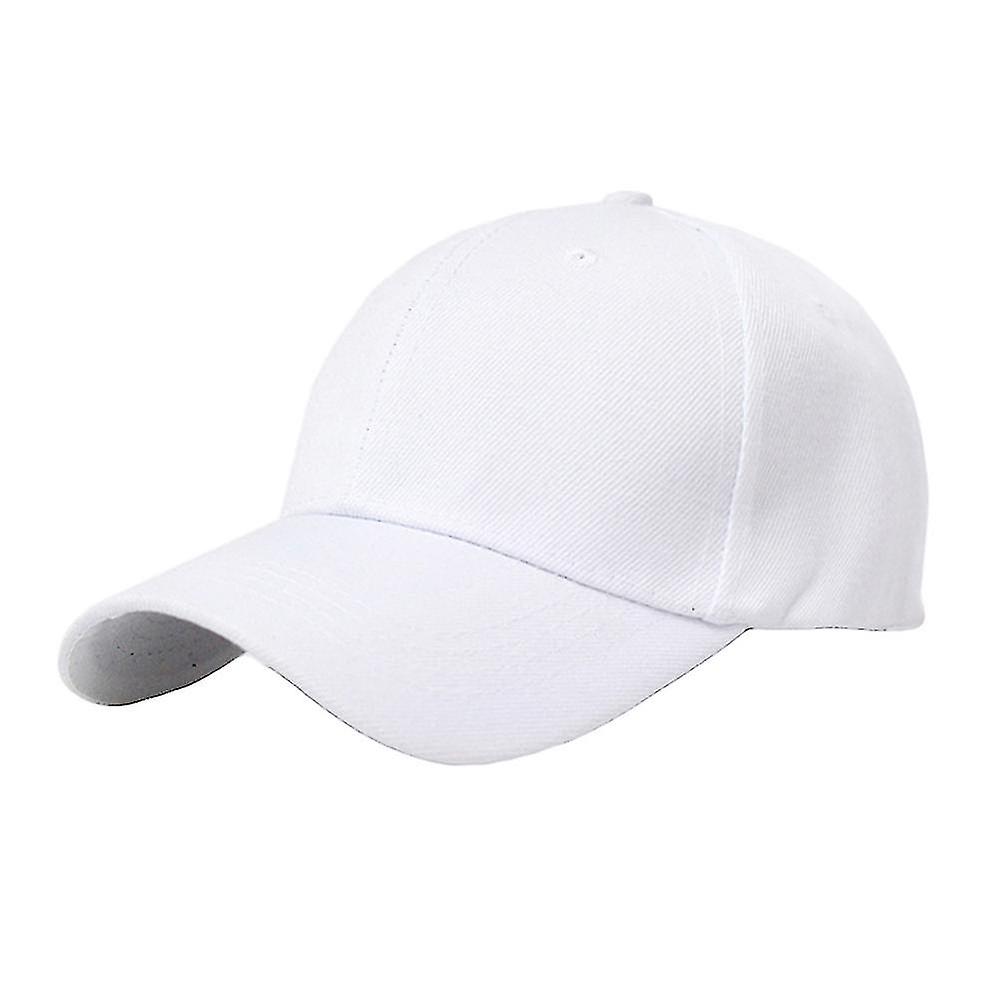 Mode Solid Color Hook Loop Baseball Cap Unisexe Outdoor Sunshade Peaked Hat