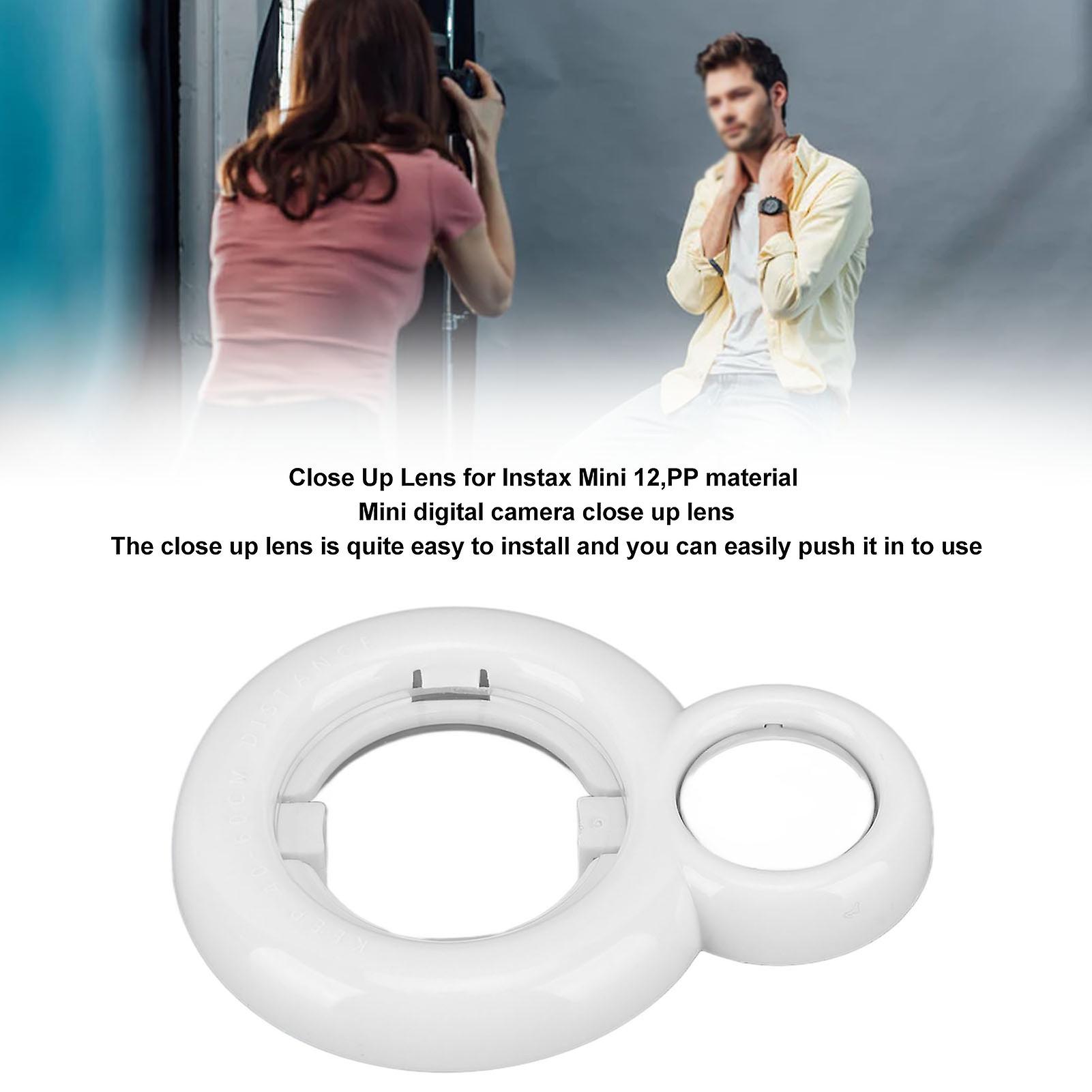 Objectif gros plan coloré pour appareil photo, miroir selfie, objectif de photographie rapprochée pour Instax Mini12, blanc