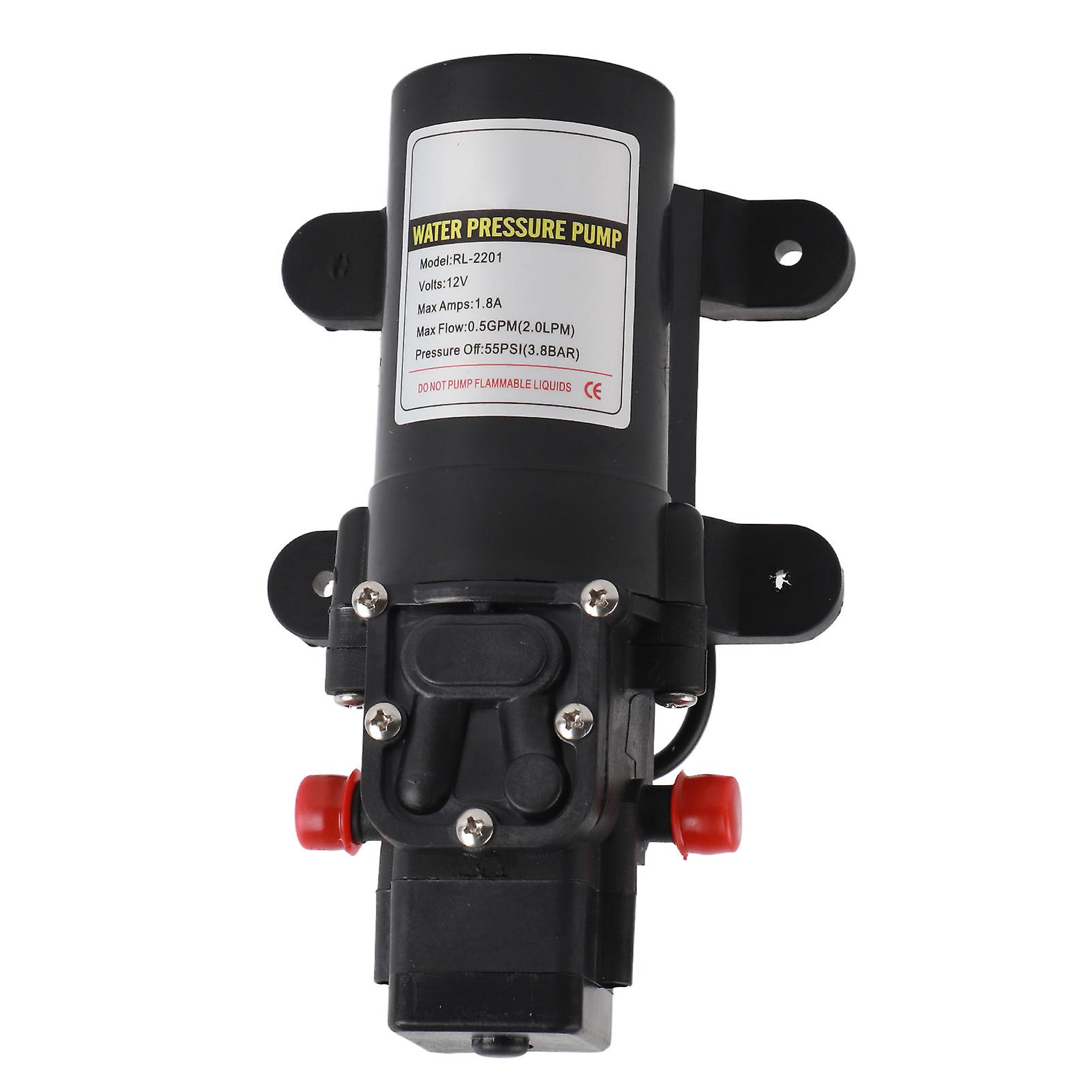 Water Pressure Diaphragm Pump Self Priming Diaphragm Pump High Pressure Diaphragm Water Pump for Outdoor RL 2201 12V