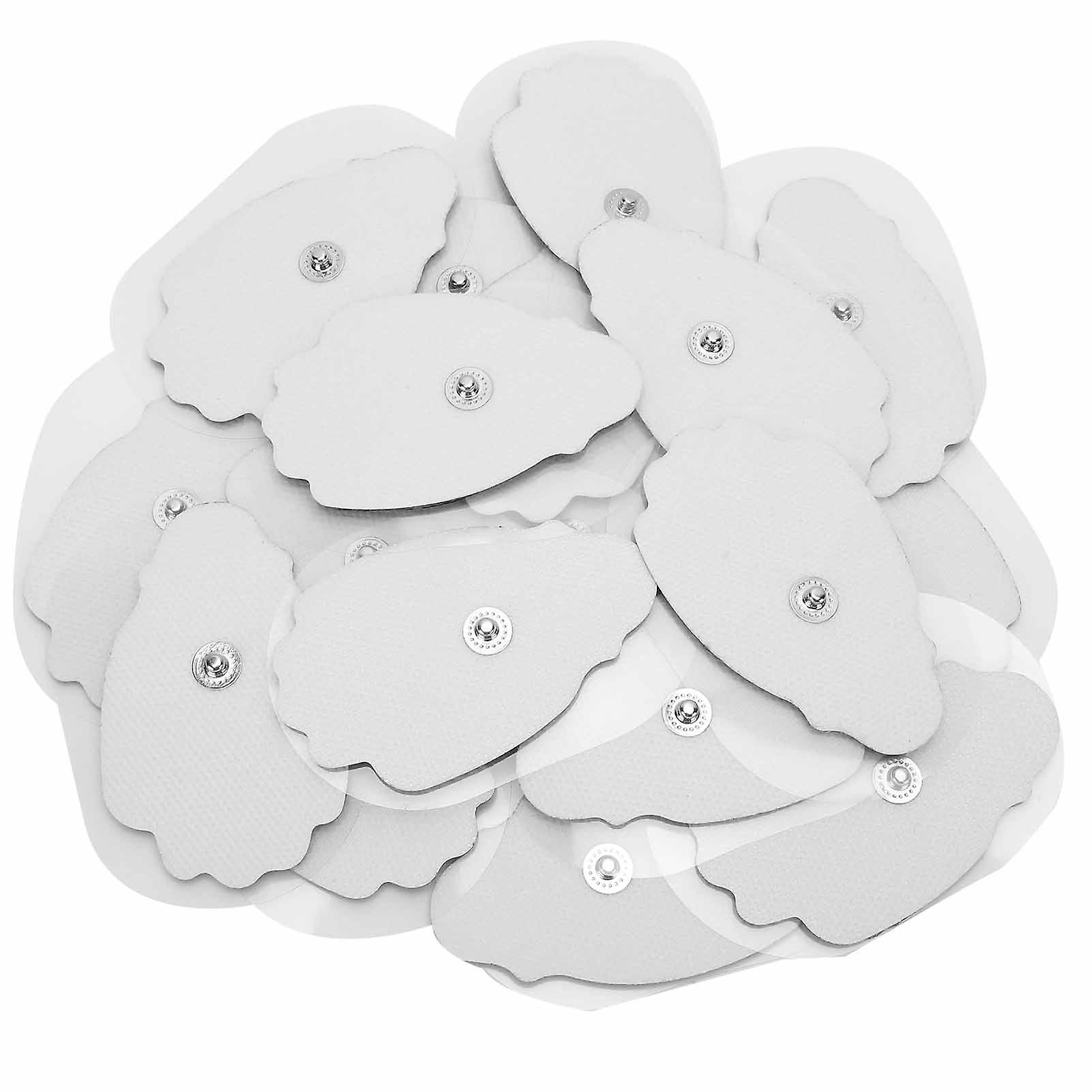 Lot de 20 électrodes en tissu non tissé de type bouton pour appareil de physiothérapie TENS