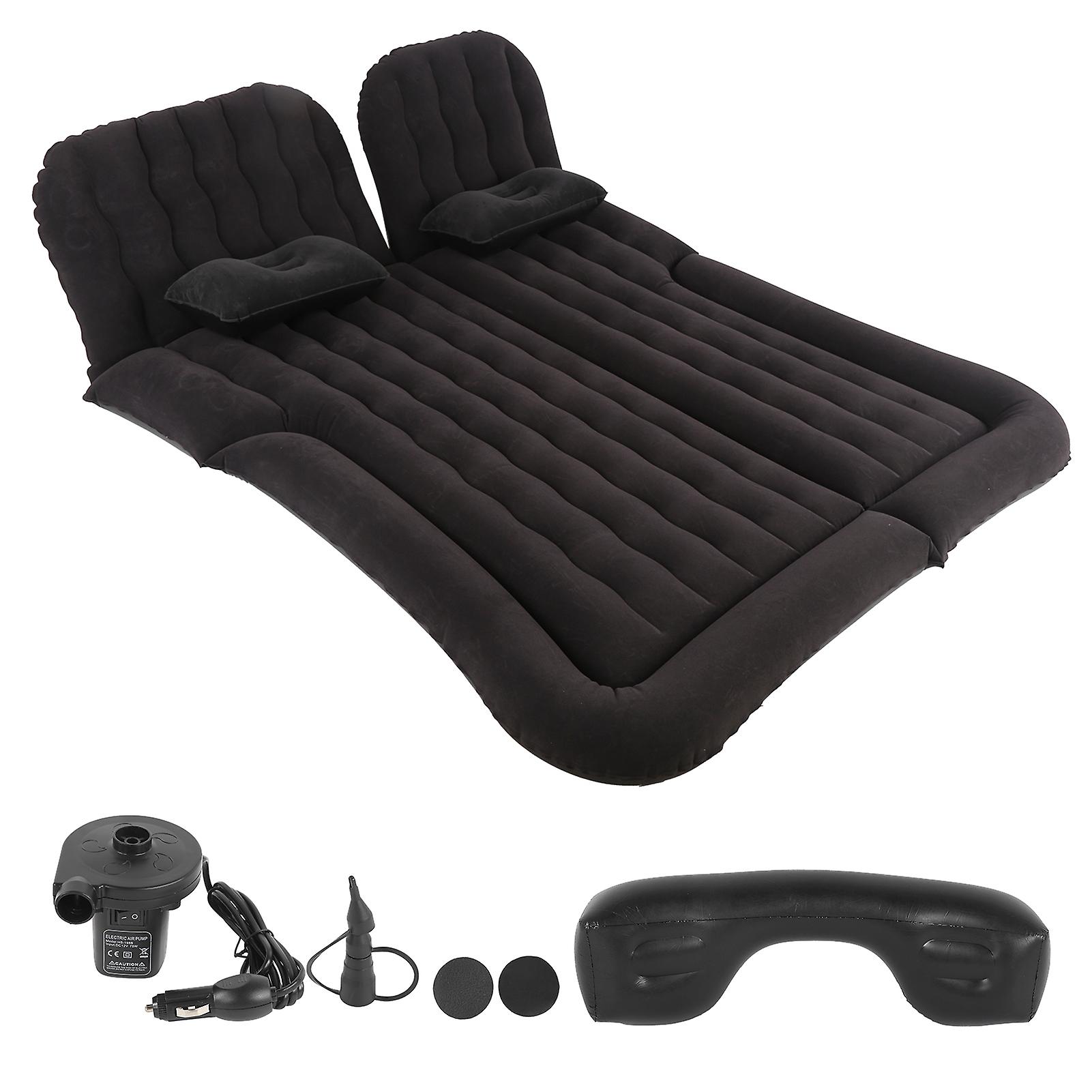 12V Electric Air Mattress Inflator with Flocked Surface for SUV, MPV, Camper, Black