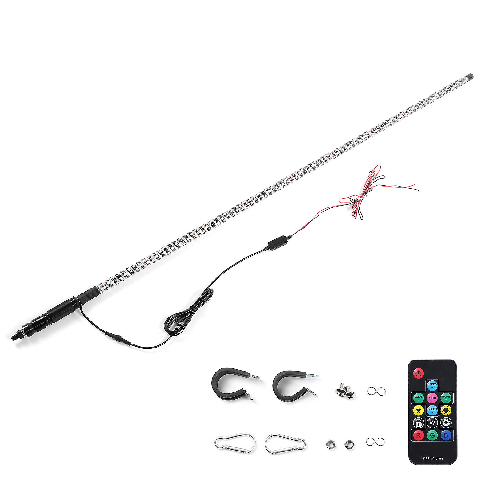 Drapeau lumineux LED de 1,5 m avec télécommande et changement de couleur RVB, lampe pour mât de drapeau, étanche IP67, pour VTT tout-terrain