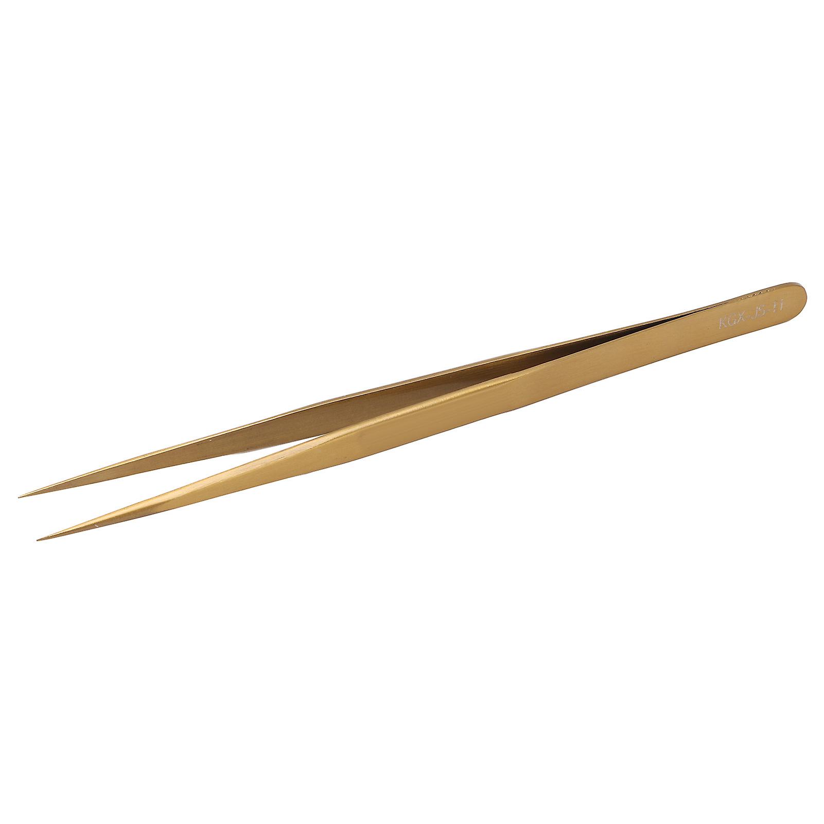 Precision Tweezers, Portable, Stable, Corrosion Resistant, Fine Tip, for Mobile Phone, PC, Gold