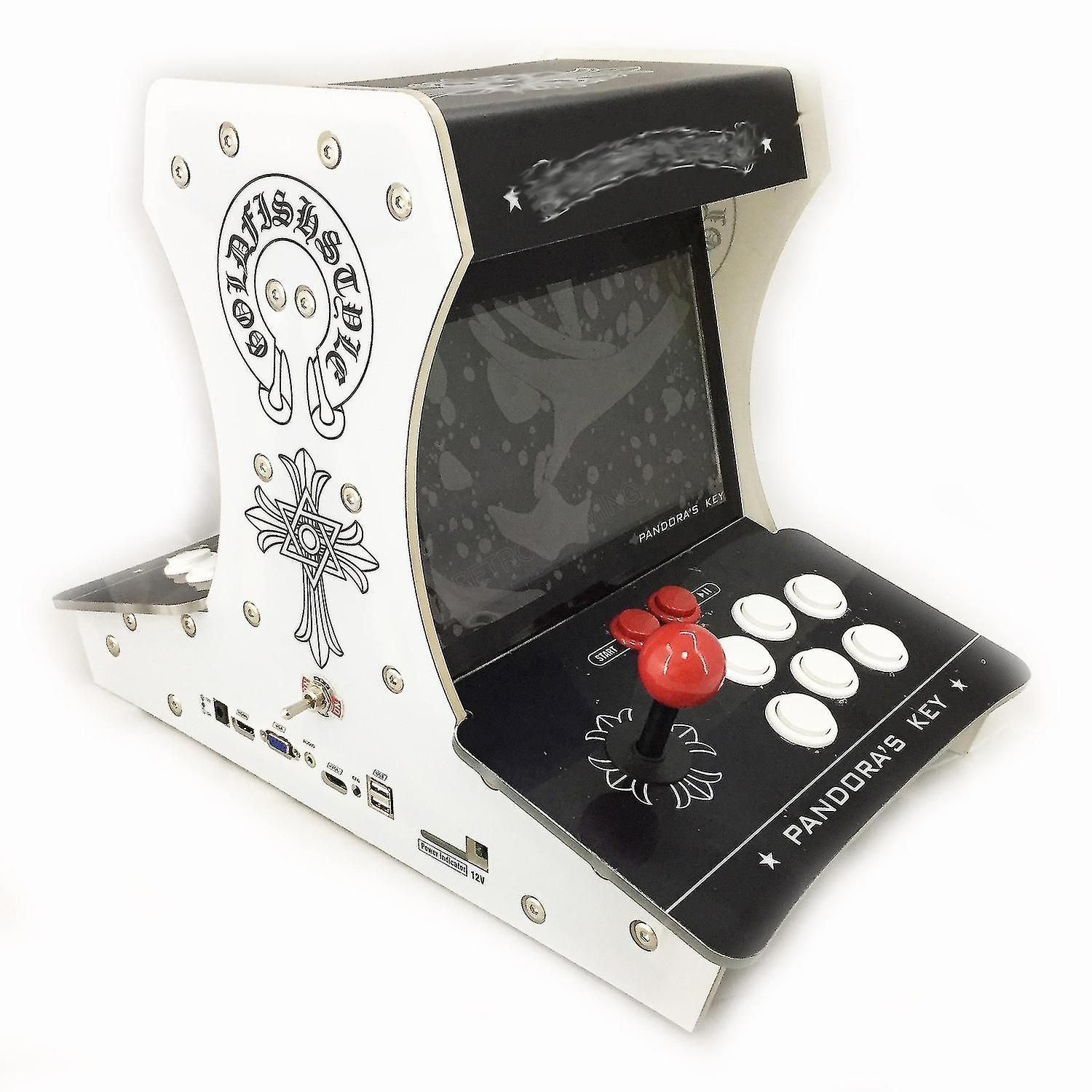 電子ゲーム機。2323ゲーム。アクリルクラシックアーケードレトロゲーム機。バートップ2プレーヤーミニ