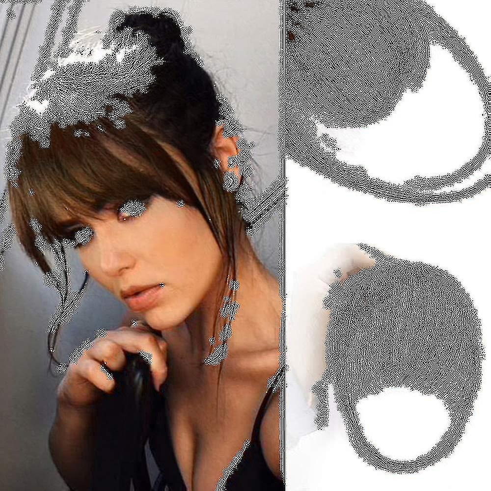 Bangs Hair Clip In Extensions Natural Fringe Bangs Clip-on Front Neat Flat Bang One Piece