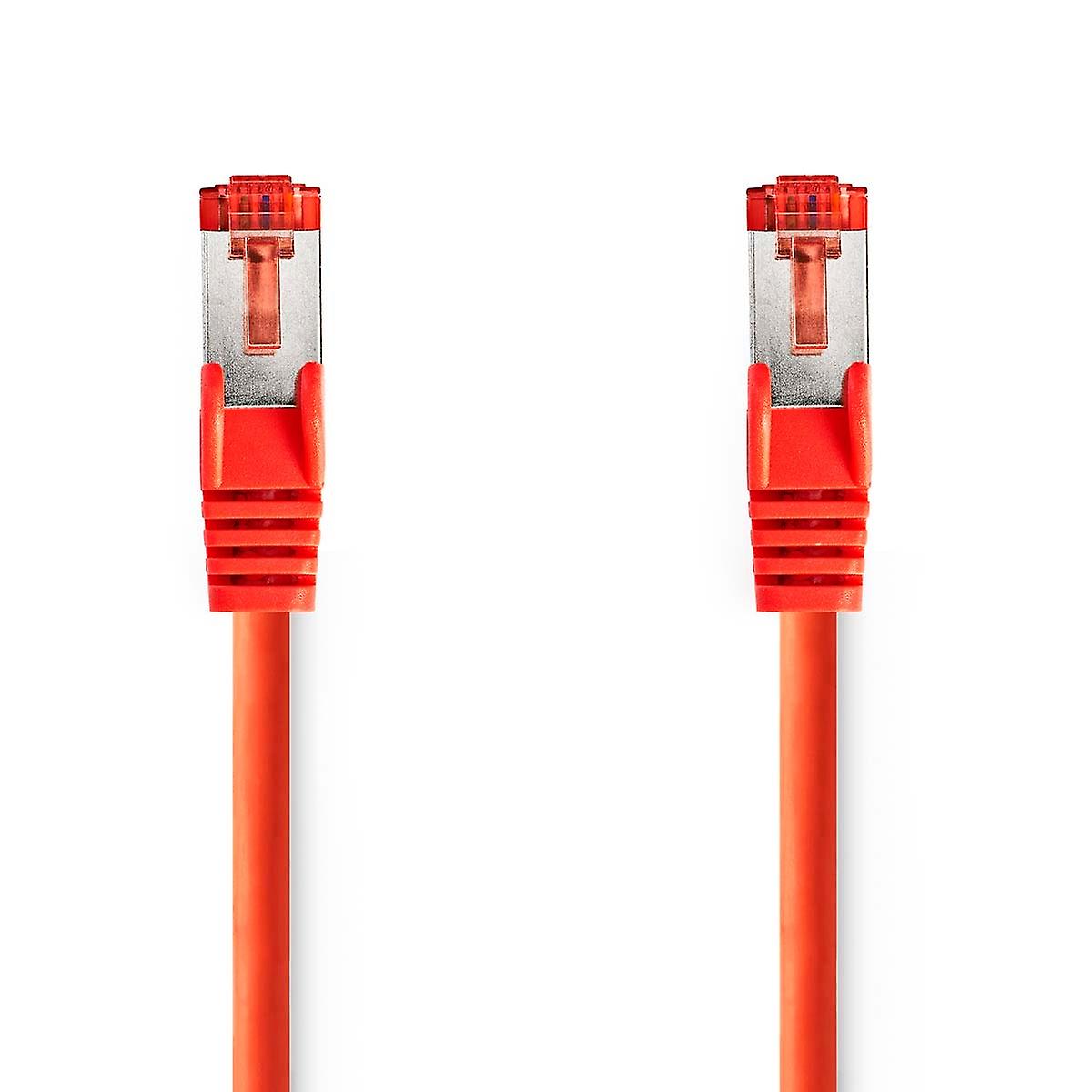 CAT6 Network Cable | RJ45 male | RJ45 male | S/FTP | 0.50 m | Round | LSZH | Red | Label