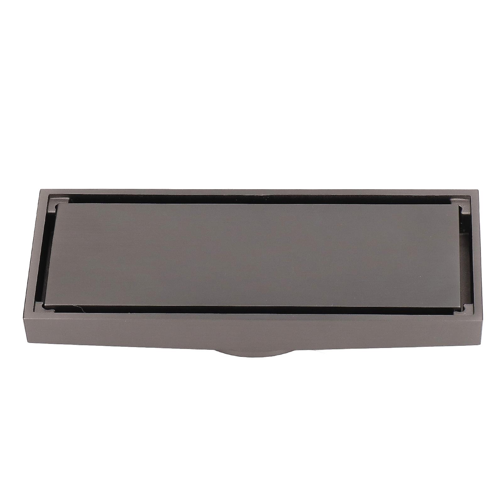 Copper Grey Rectangular Floor Drain 8x20cm Large Flow Shower
