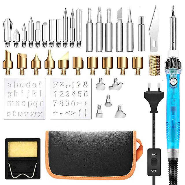 Diy 99pcs Wood Burning Kit Engraving Tool With Switch Thermostat Soldering Iron Pen Kit