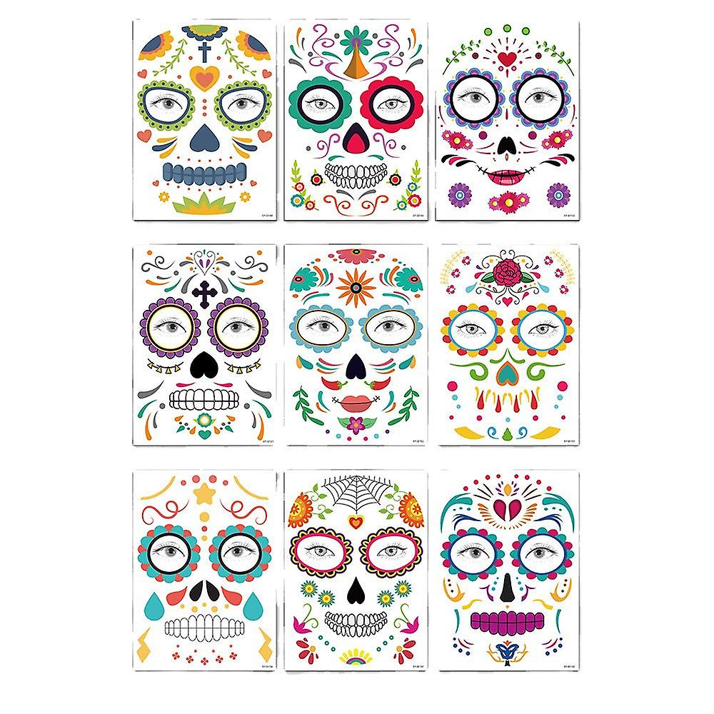 145Pcs Halloween Stickers Decals For Kids Teens Adult Nightmare Before Christmas Waterproof Sweatproof Day Of The Dead Masquerade