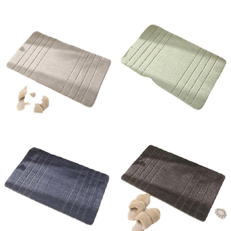 Bath Mat Non Slip Absorbent Shower Bathroom Rug Carpet Pure Color Thickened