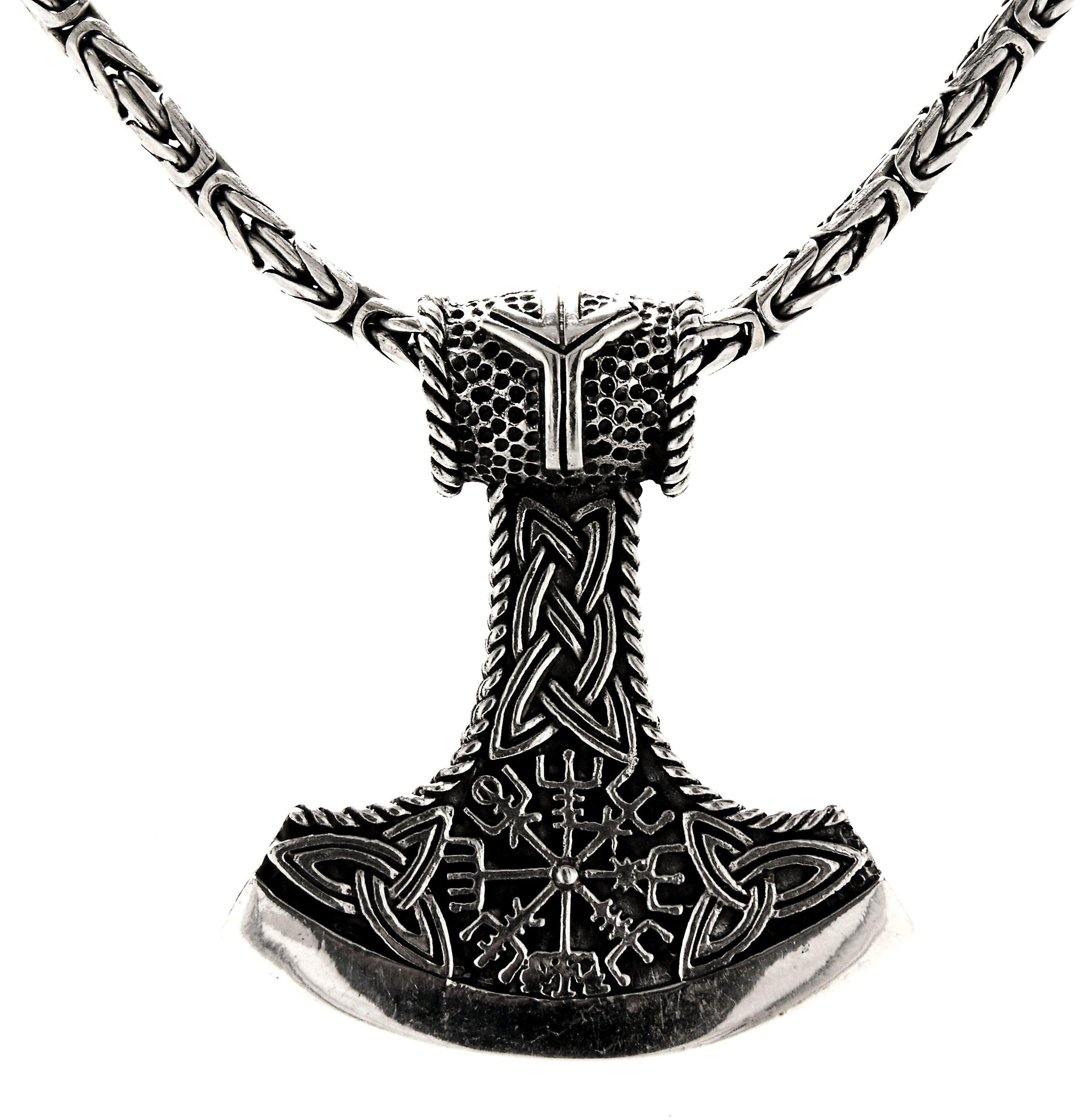 Combi 347 Thor's Hammer with King's Chain - Silver