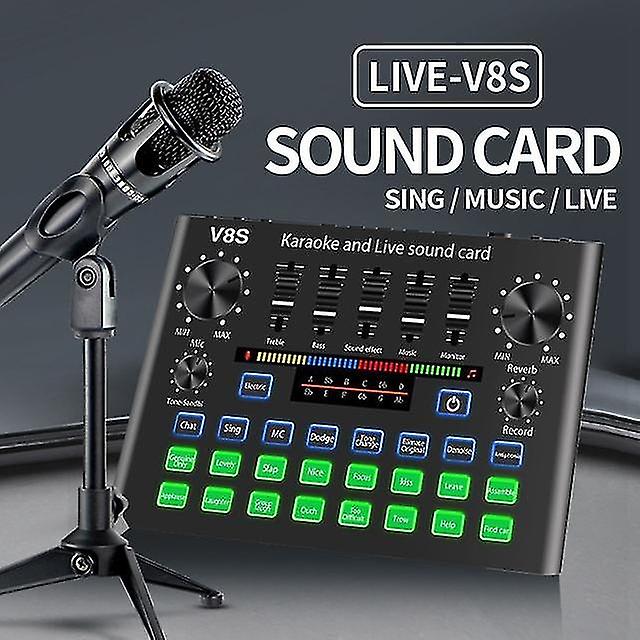 V8s Telefon Soundkarte Set Bluetooth Mikrofon Live Broadcast Ausrüstung Computer Universal Mikrofon Voice Changer