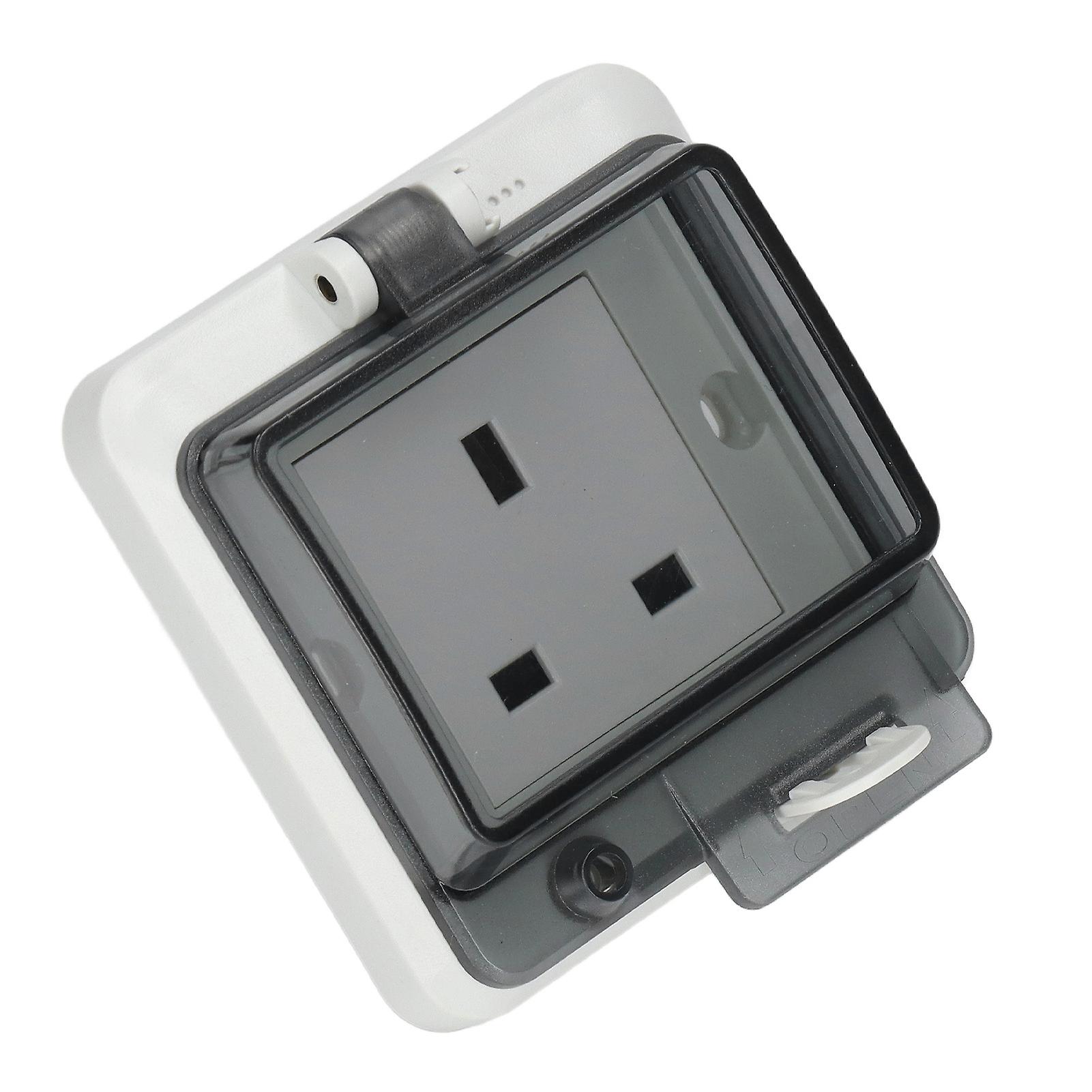 IP66 Waterproof UK Standard Socket Flameproof Robust Impact Resistance Electrical Socket 250V 13A