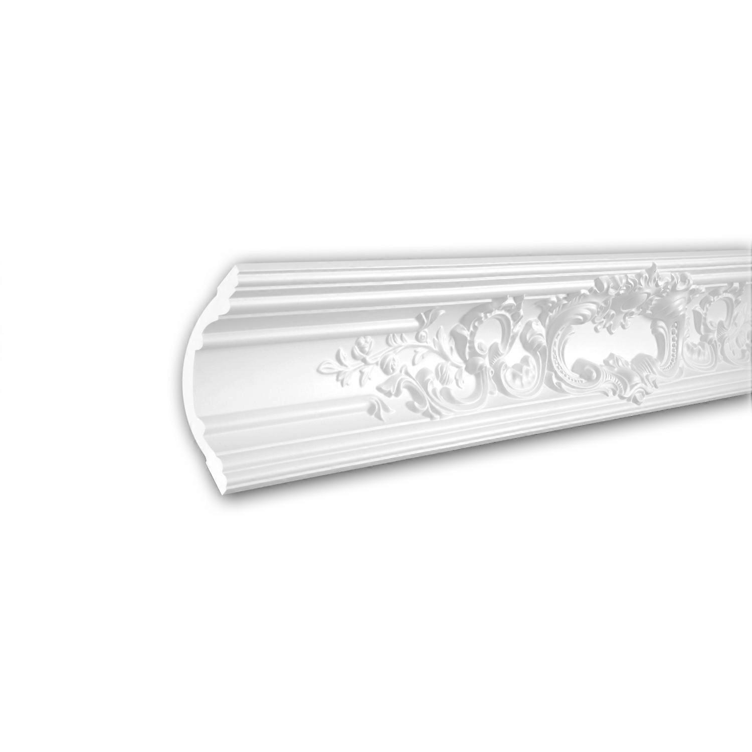 e-Delux GmbH 1 x Corniche 150252F Profhome blanc Polyuréthane prétraité léger, solide, indéformable