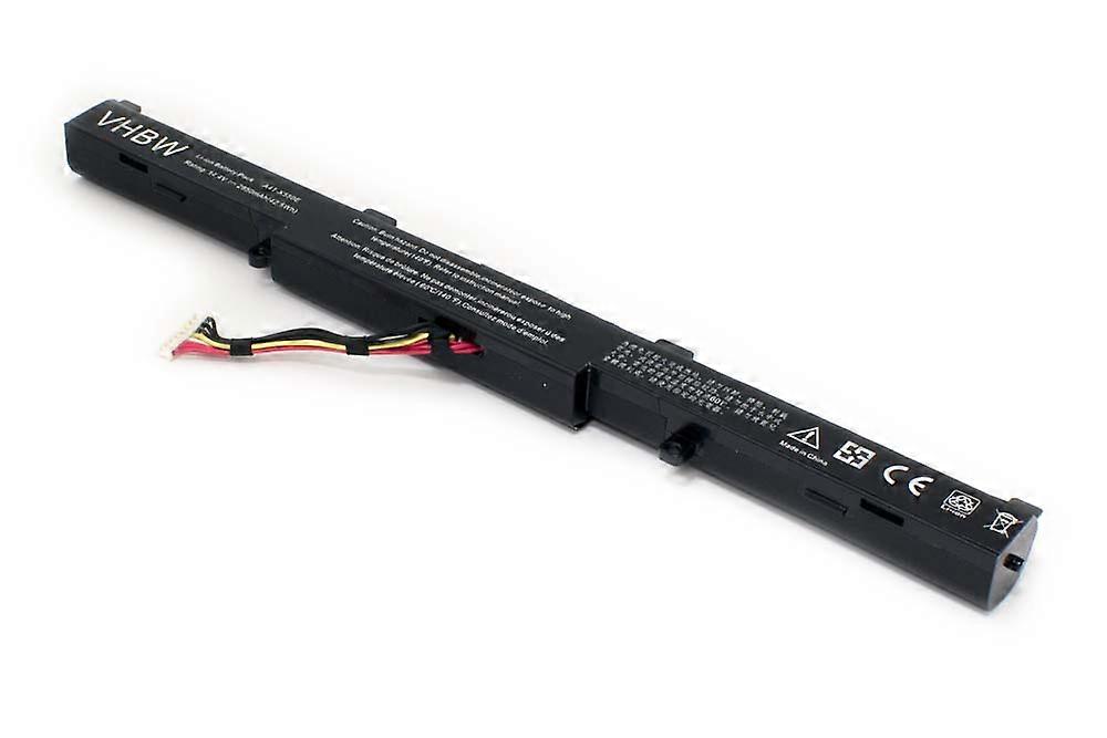 vhbw-batteri kompatibelt med Asus A450JF, A450E1007CC-SL, A450J, A450E47JF-SL, A450JN, A450JN-WX009H, A450EP, A750JB notebook (2950 mAh, 14,8 V, Li-Ion)