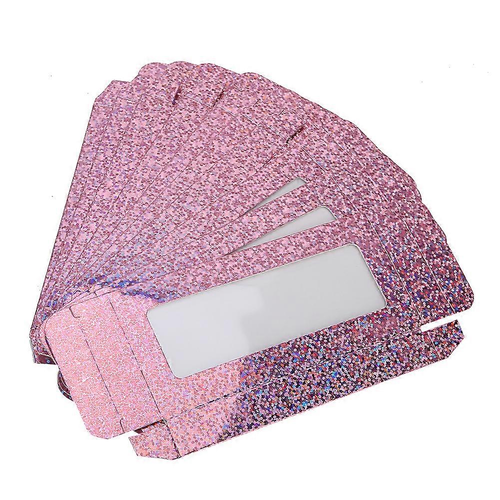 10pcs False Eyelashes Storage Case False Eye Lashes Grafting Eyelash Box Organizerred Sequins