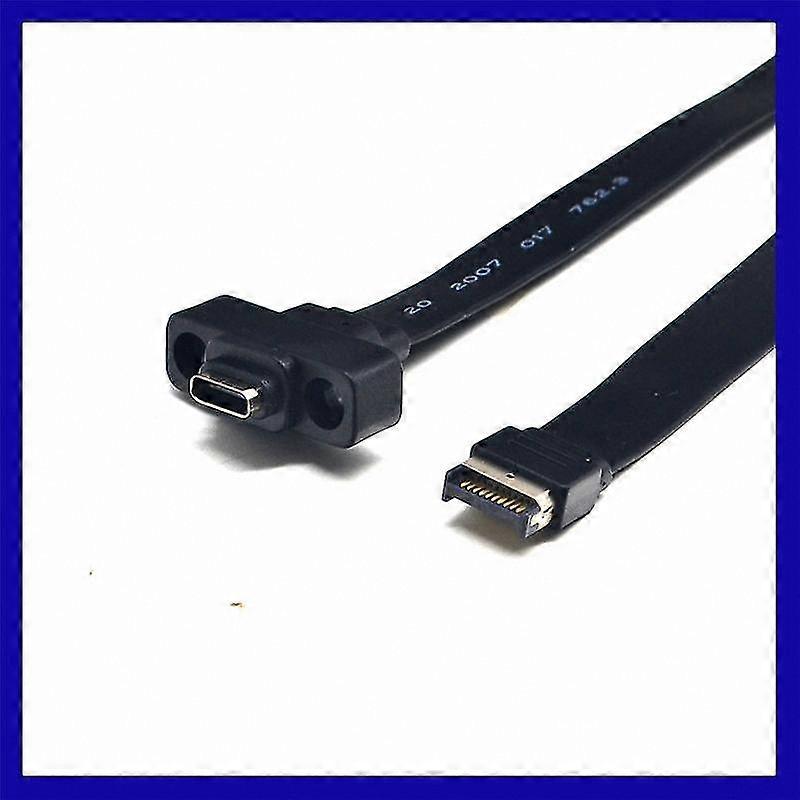 USB 3.1 Front Panel Type E Male To USB-C Type C Expansion Cable Computer Motherboard Connector Wire Cord Line, 80Cm