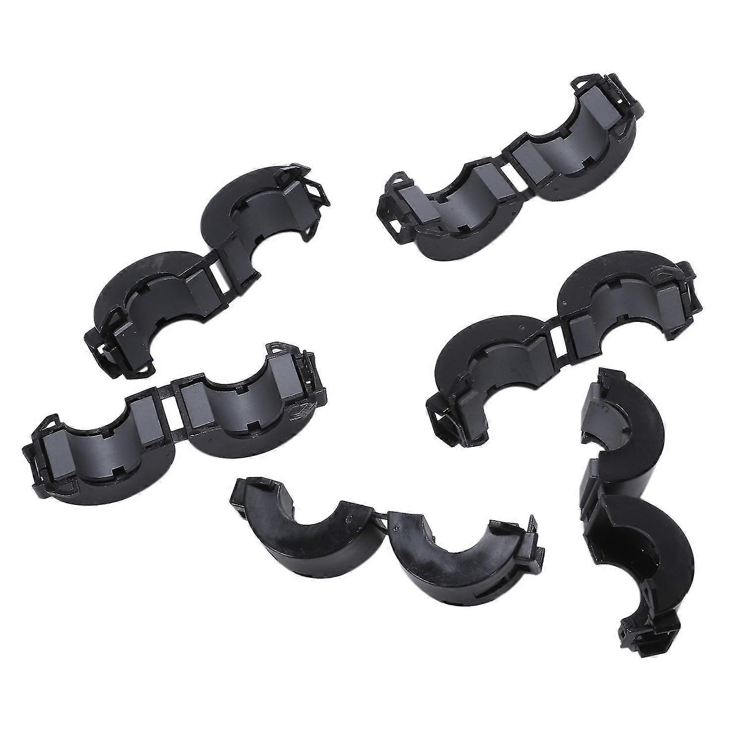 6 Pcs Black 15mm Dia Cord Ferrite Core Noise Suppressor Filters