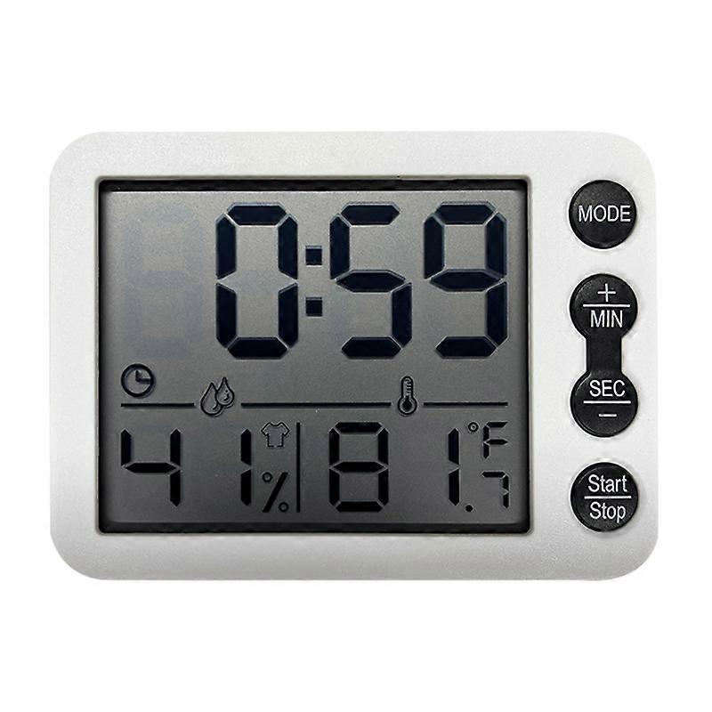 Digital clock, small clock, can be used as a car clock or a desk clock, white
