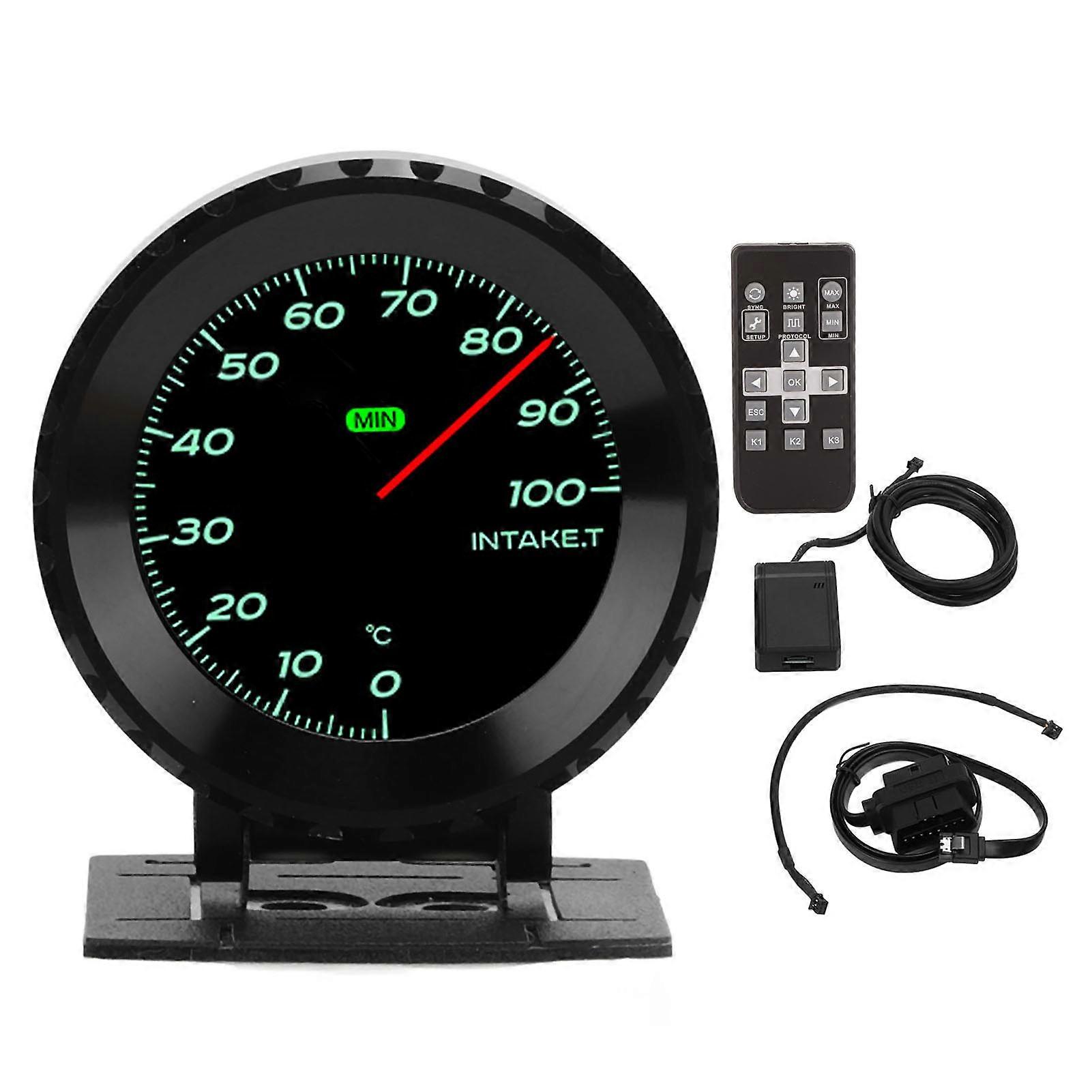 Car LCD Gauge Meter Touch Screen Multifunction 7 Pointer Colors Universal for OBD2 with Remote Control E2U611