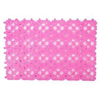 Dog Cat Pet Mat Plastic Spliced Hollow Anti slip Pads for Pet Cage Mat Bathroom Floor (Pink)