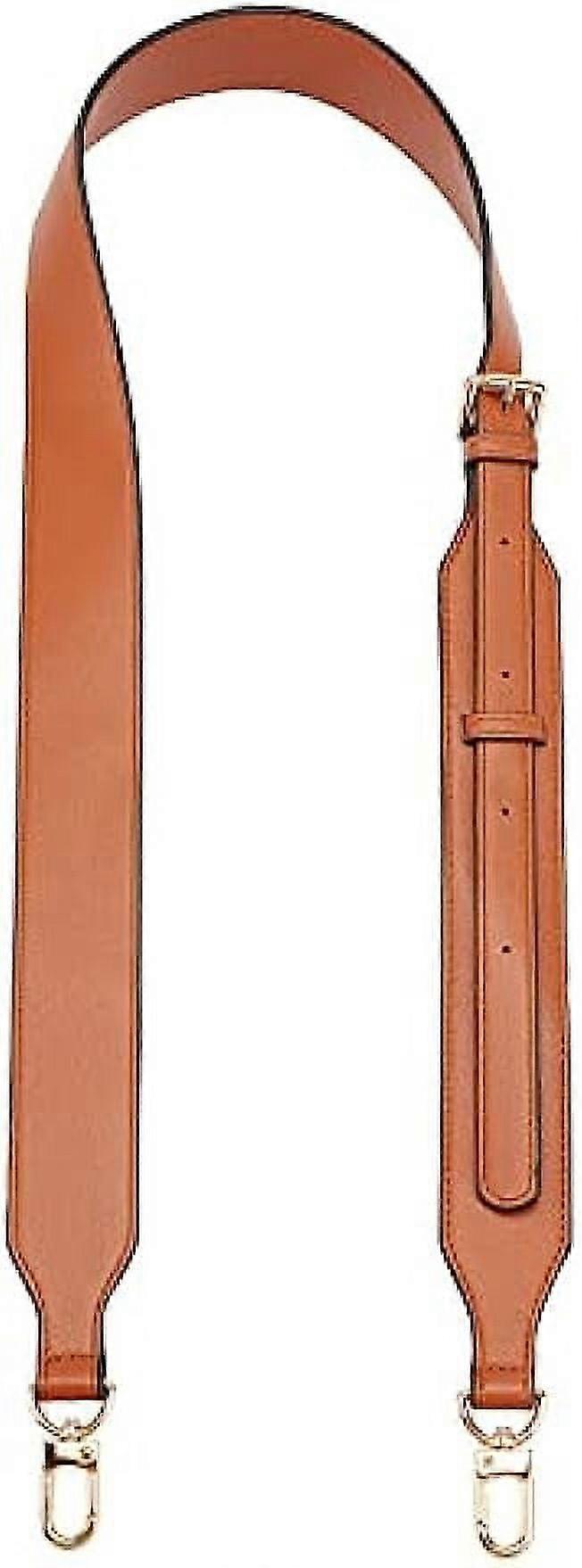 47.2 Inch Genuine Leather Shoulder Strap Replacement Strap Crossbody Bag Strap Handbag Handle 1.5 Inch Wide for Clutches Satchel Wallet Brown