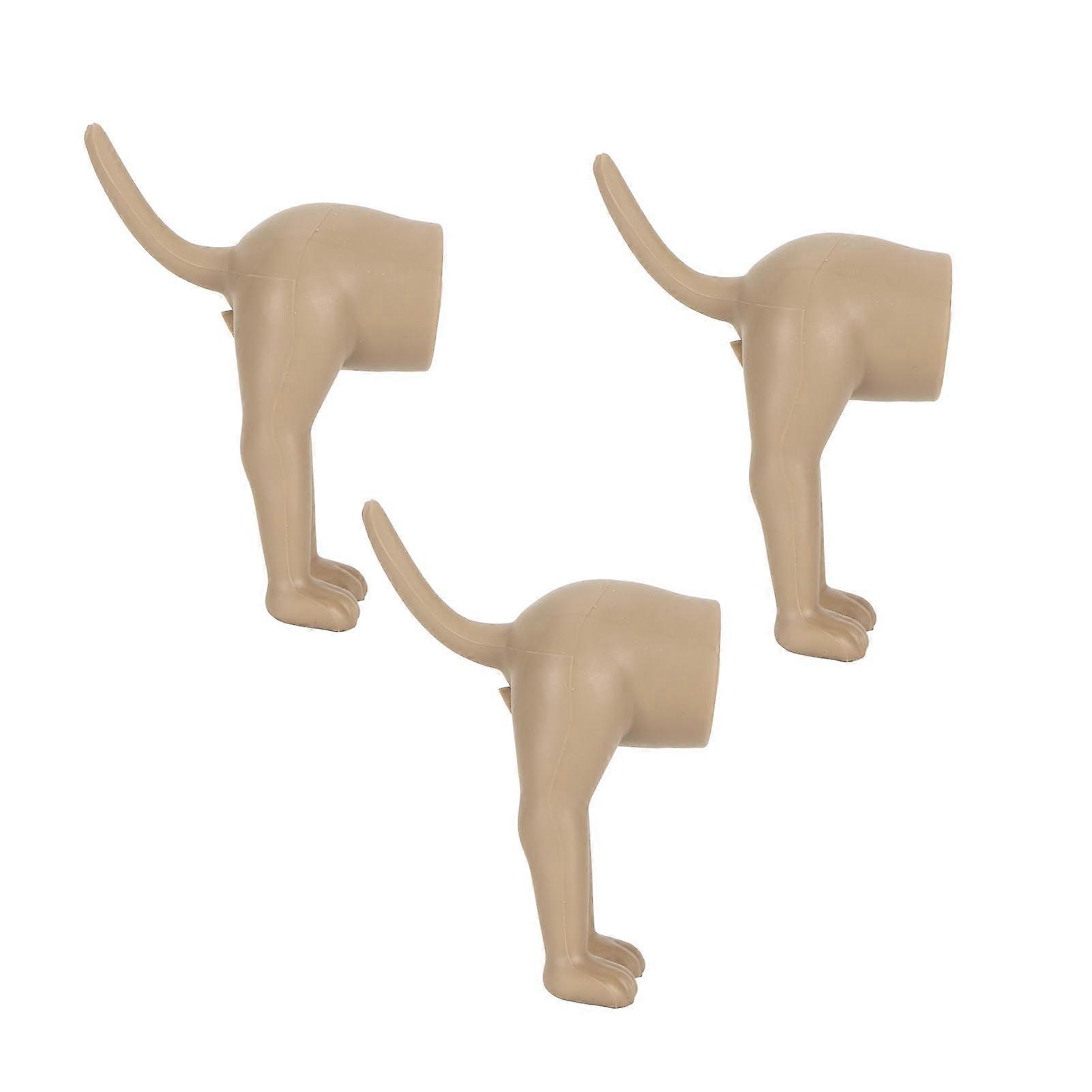 3PCS Dog Pooping Butt Toothpaste Topper Silicone Funny Toothpaste Dispenser Cap Toothpaste Covers for Bathroom Accessories