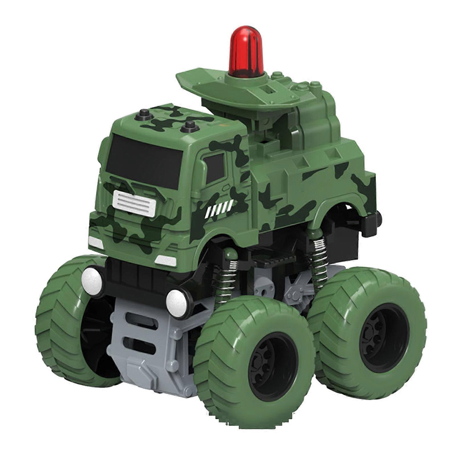 Kids Pull Back Construction Truck Simulation Stunt Rotating Battery Free Engineering Vehicle