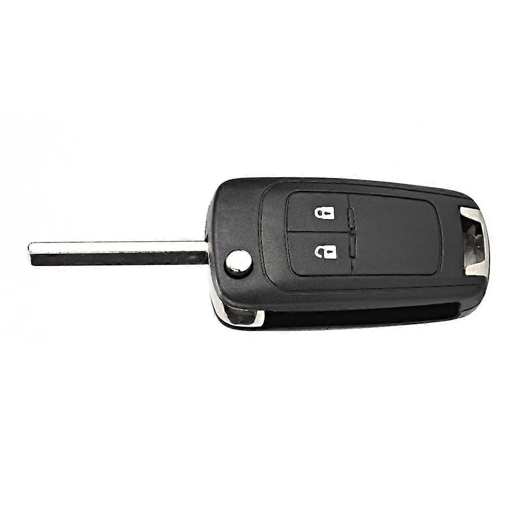 Black 2 Buttons Flip Car Key Fob Case Shell Replacement Accessory Fit for Opel