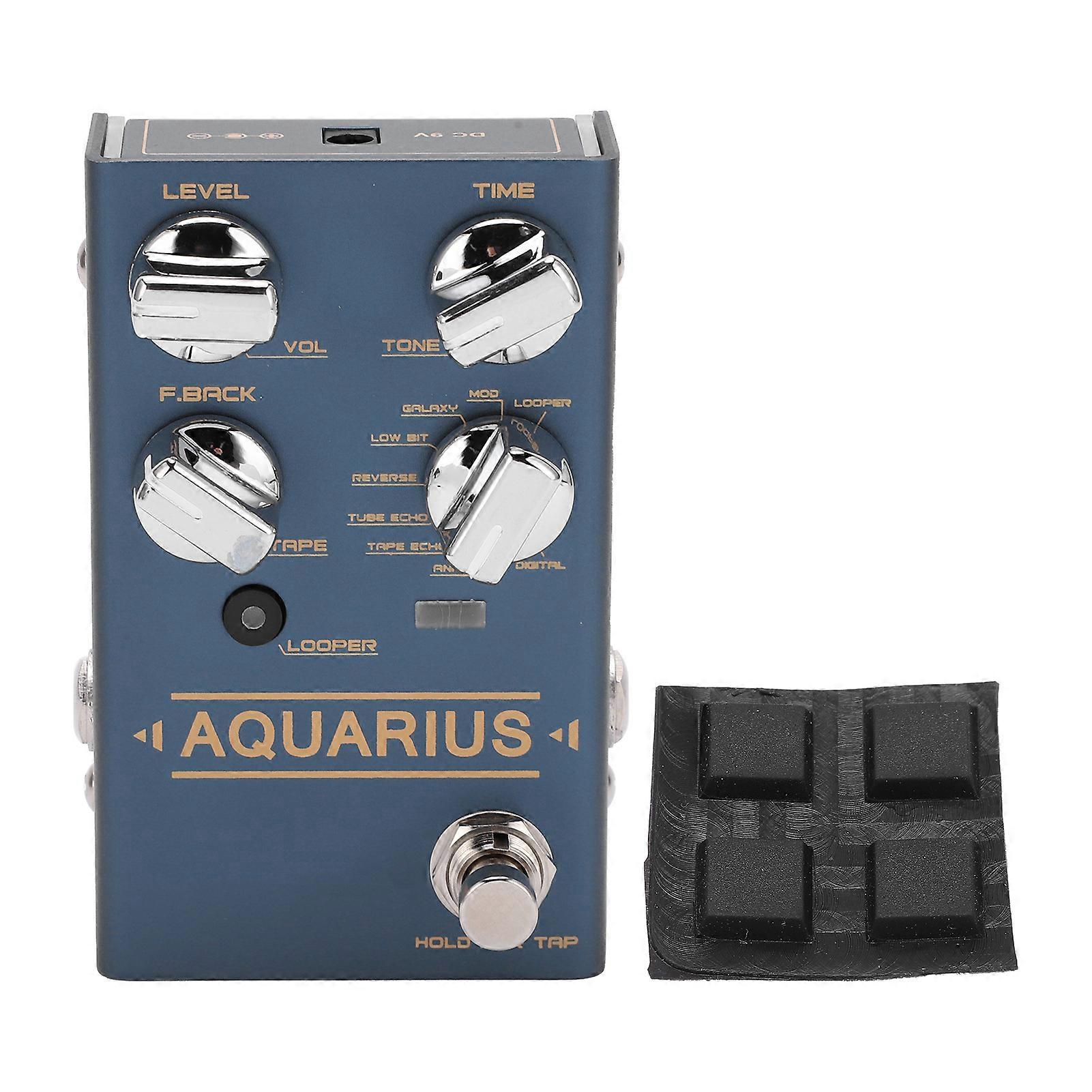 Guitar Effect Pedal Aquarius 8 Delay Looper Adjustable Portable Instrument Accessory