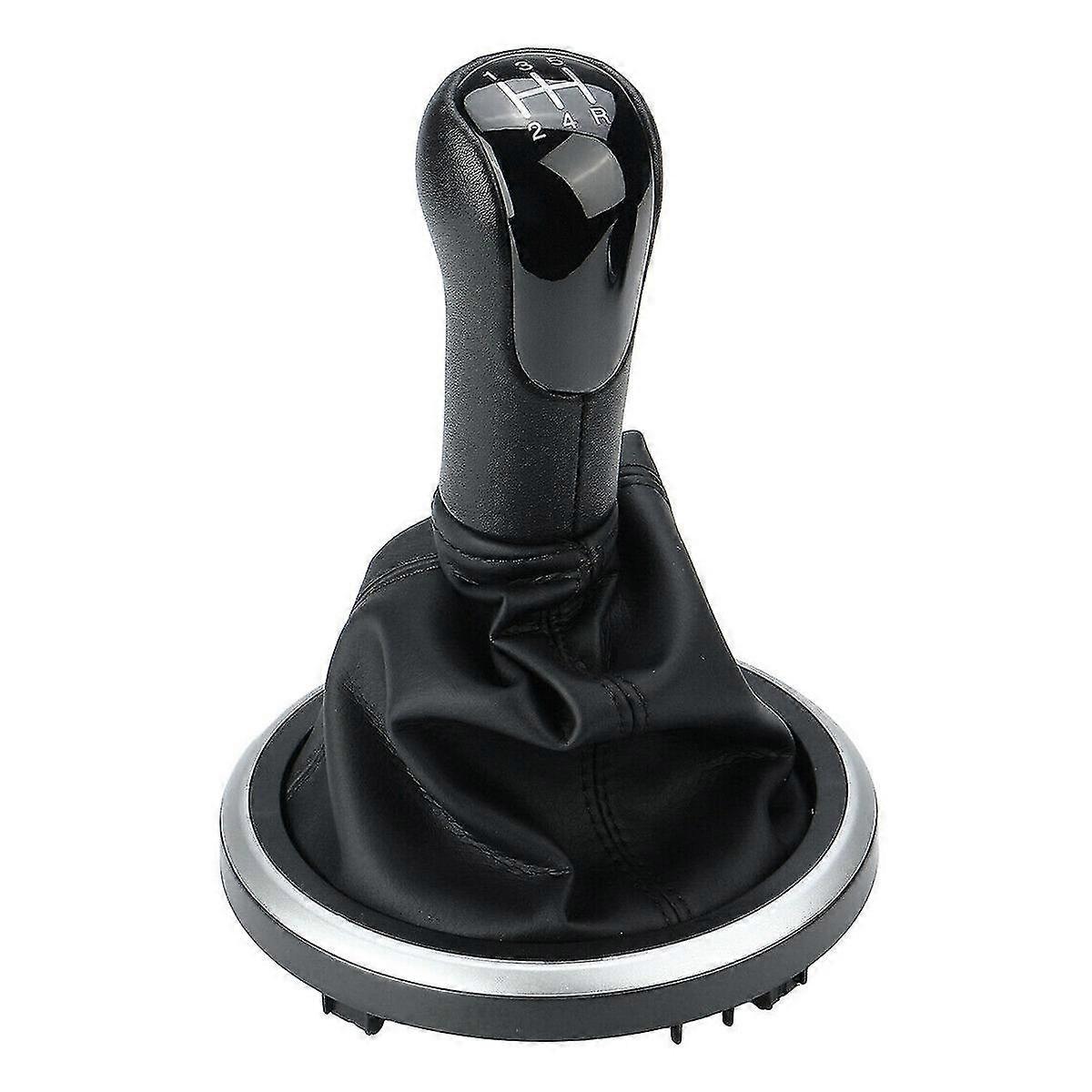 5 Speed Black Car Gear Shift Knob Stick Shift Knob Boot Cover for Fiesta Transit Connect 2002-2022