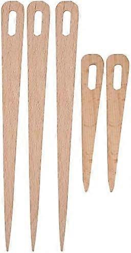 2025 إبر حياكة العين الكبيرة الجديدة ، 5 قطع خشبية النسيج الكروشيه إبرة اليد تلوح في الأفق شوكة خشبية