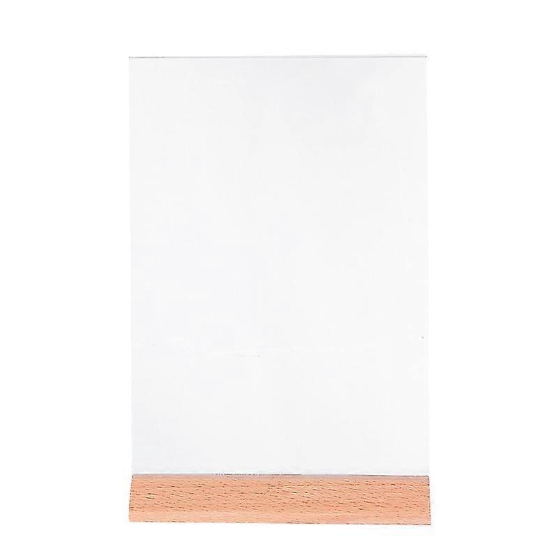 convenient menu holders desktop photo container display stand acrylic table advertisement rack for shop wedding party (transparent, a5 size)