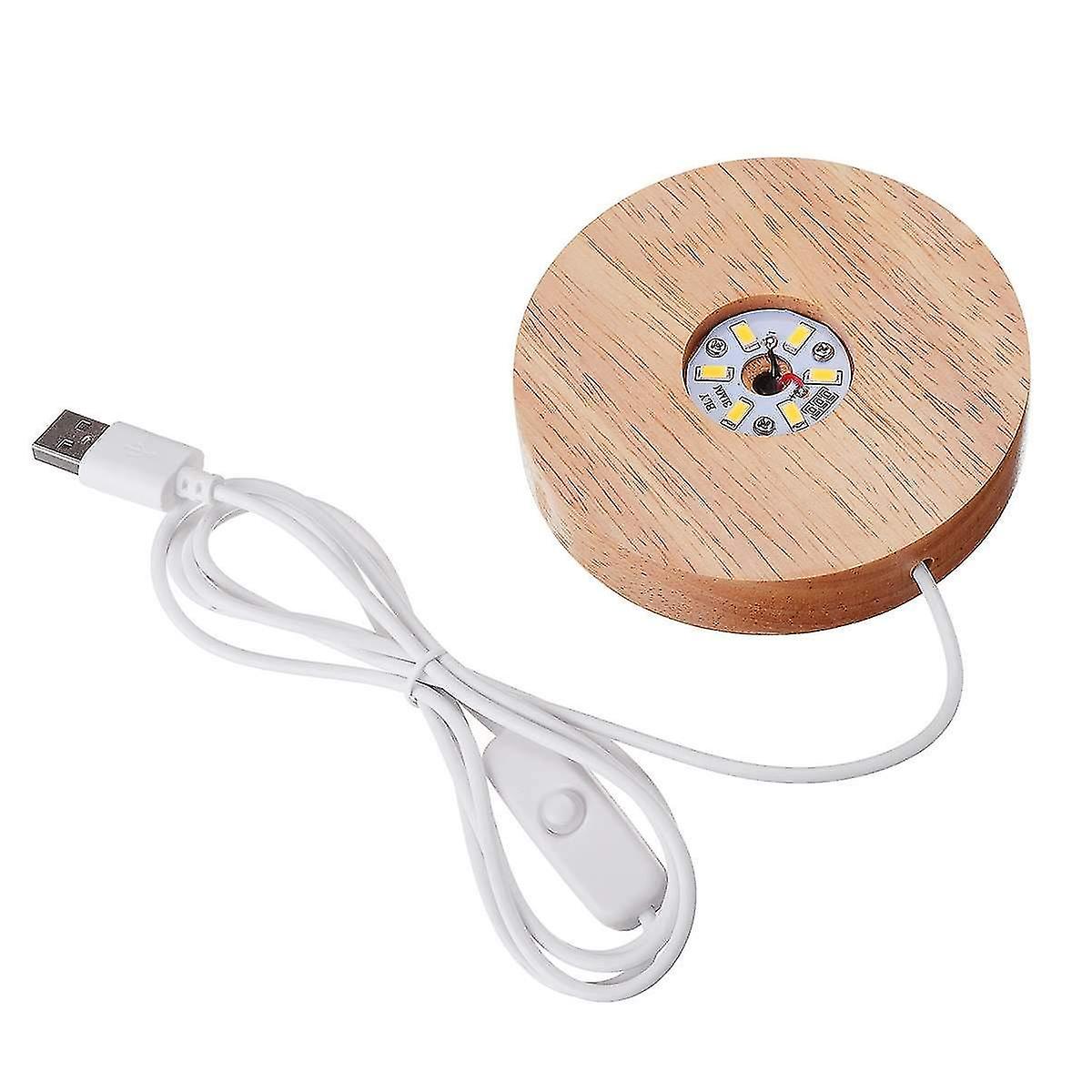 Lamp Post Bases Wood Color Base White And Warm Light Rechargeable Remote Control Led