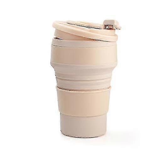 فنجان قهوة قابل للطي ، قدح سفر محمول قابل للطي ، كوب تخييم متين وقابل لإعادة الاستخدام ، قدح سيليكون قابل للطي مع غطاء