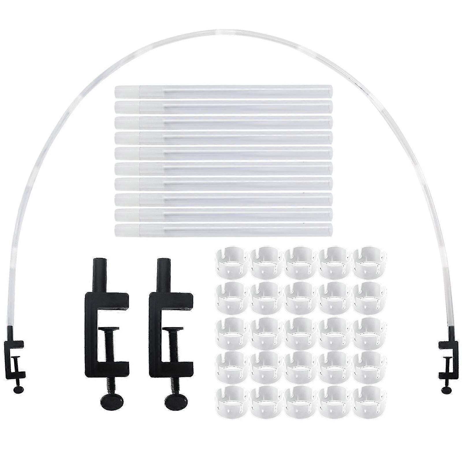 Kit d’arche de ballon de table Support de colonne d’affichage de ballon réglable à 10 sections avec base réutilisable Fournitures de fête de toile de fond