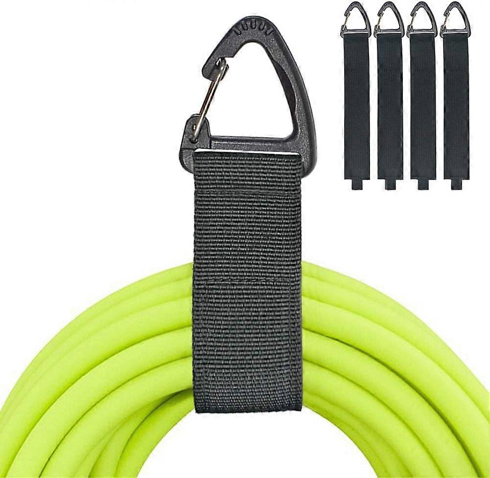(4 Pack L) Extension Cord Holder Organizer, Extension Cord Hanger for Garage Organization and Storage, Heavy Duty Storage Strap for Extension Cord wi