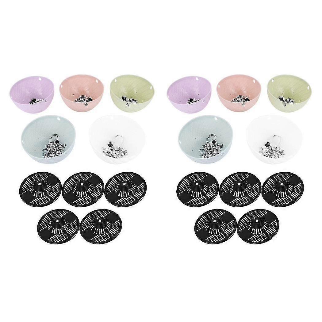 5pcs Round Plastic Hanging Basket Flower Pot