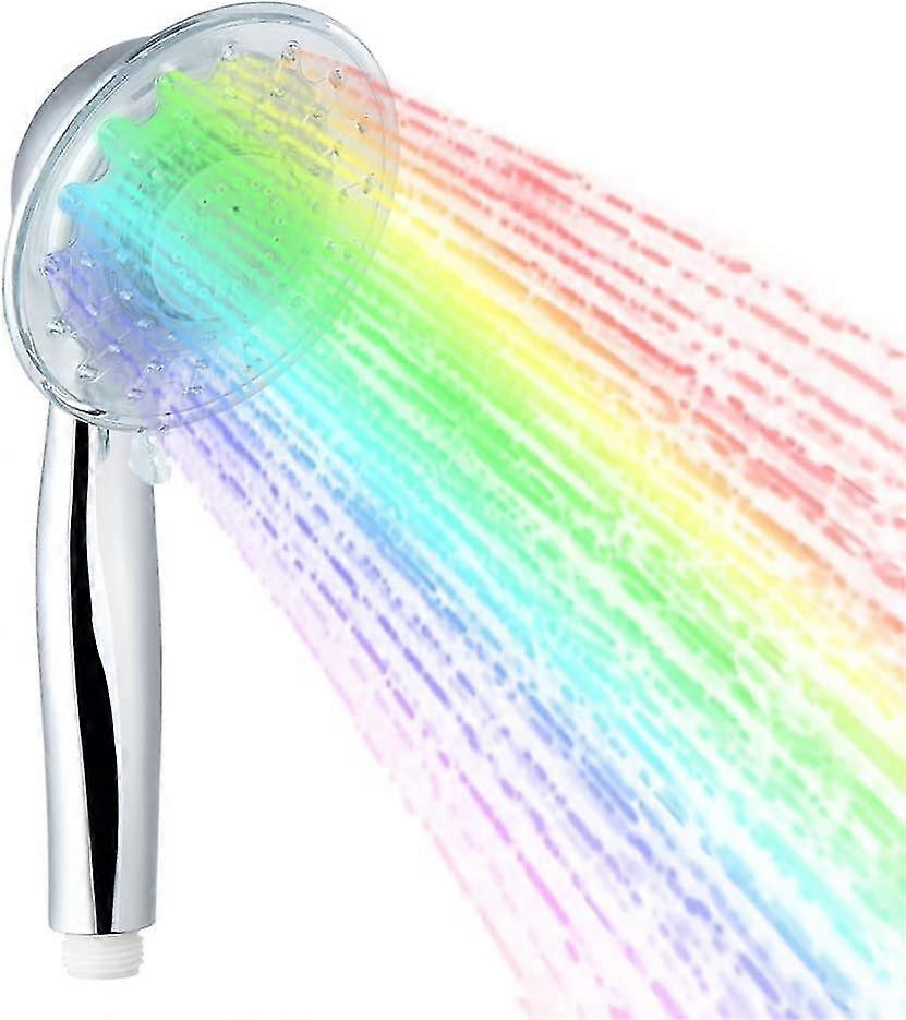 Led Shower Head Hand Shower With 7 Changing Colors Shower Head - Adjustable Water Flow
