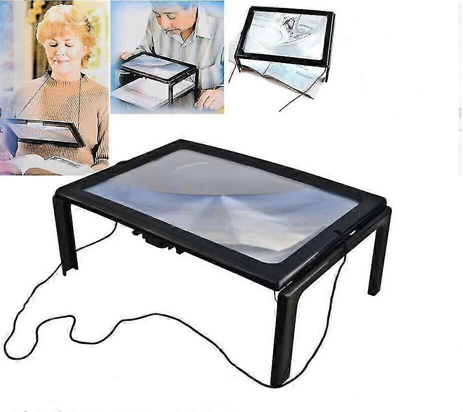 Full Page Reading Magnifier with 4 LED Light