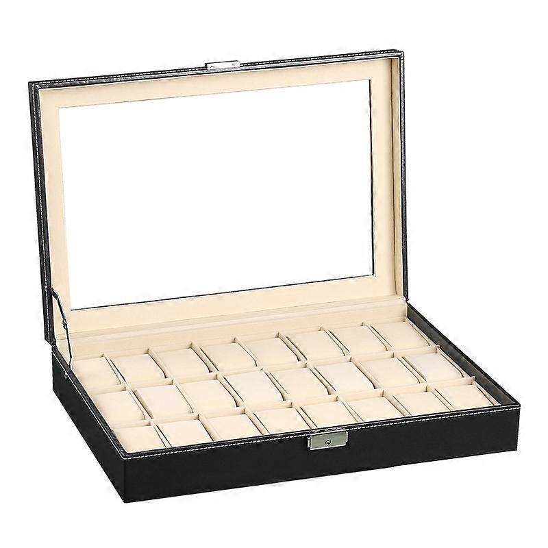 Pu Watch Box Multifunctional Watch Storage Box 24 Positionspu Watch Box Multifunctional Watch Storage Box 24 Positions