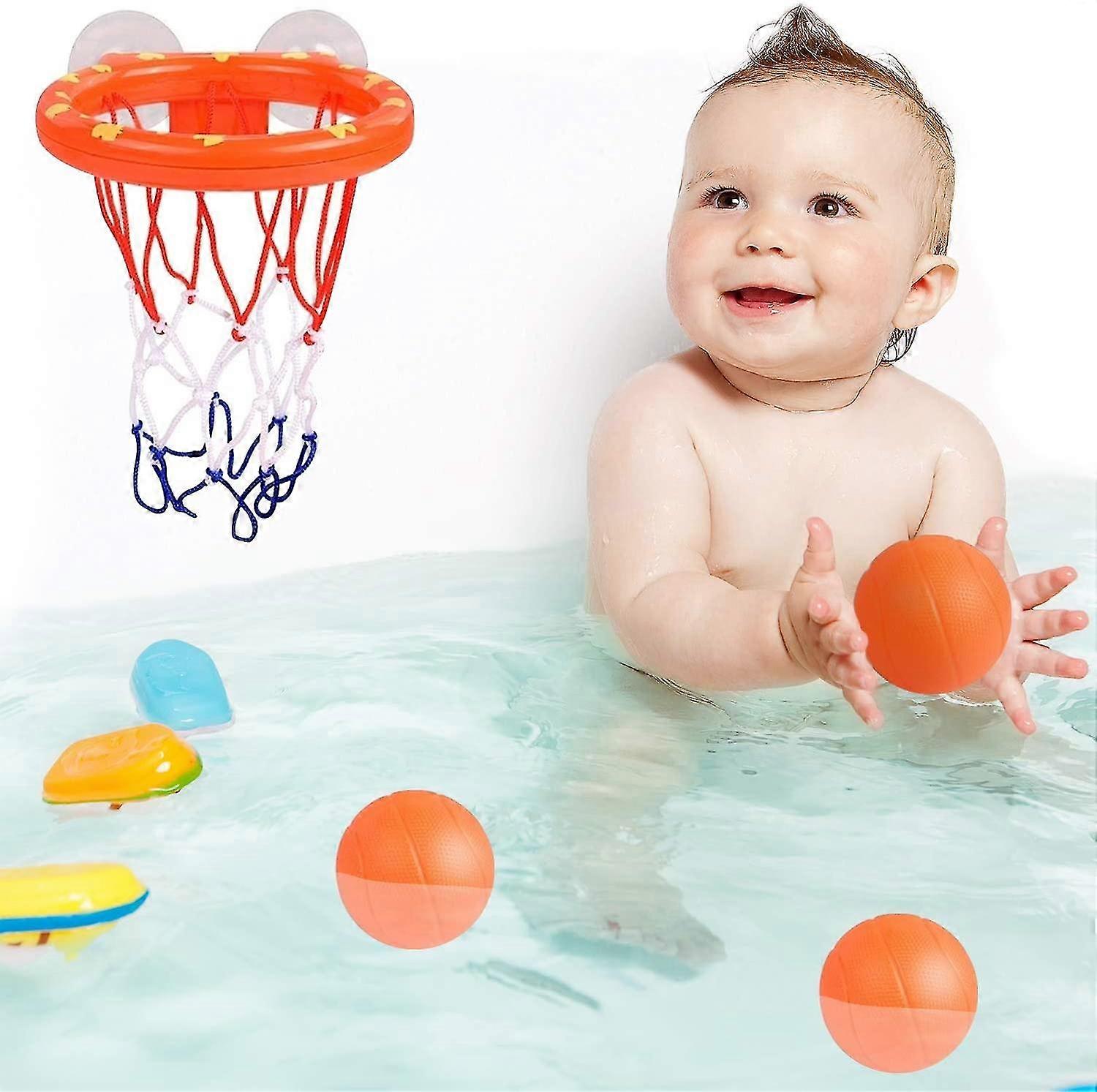 楽しいバスバスケットボールのおもちゃフープ&子供のための3つのボールとボールセット
