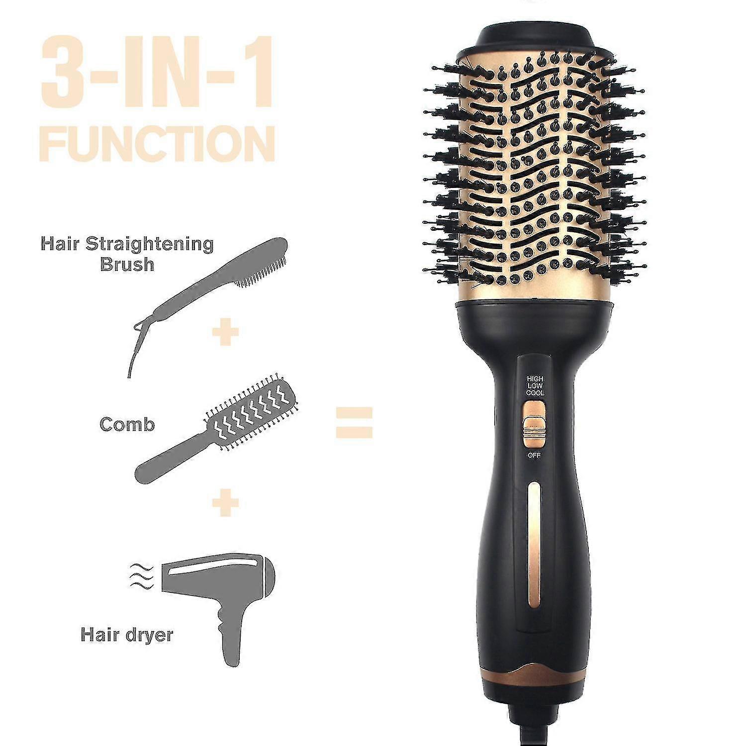 horkovzdušný kartáč, jednokrokový vysoušeč vlasů kartáč vysoušeč vlasů vysoušeč vlasů volumizer us plug