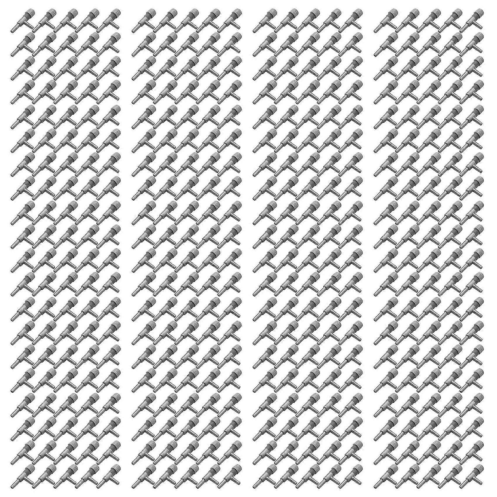 Aquarium Fish Oxygen Air Line Tubing Flow Control Valve 400 Pcs Gray