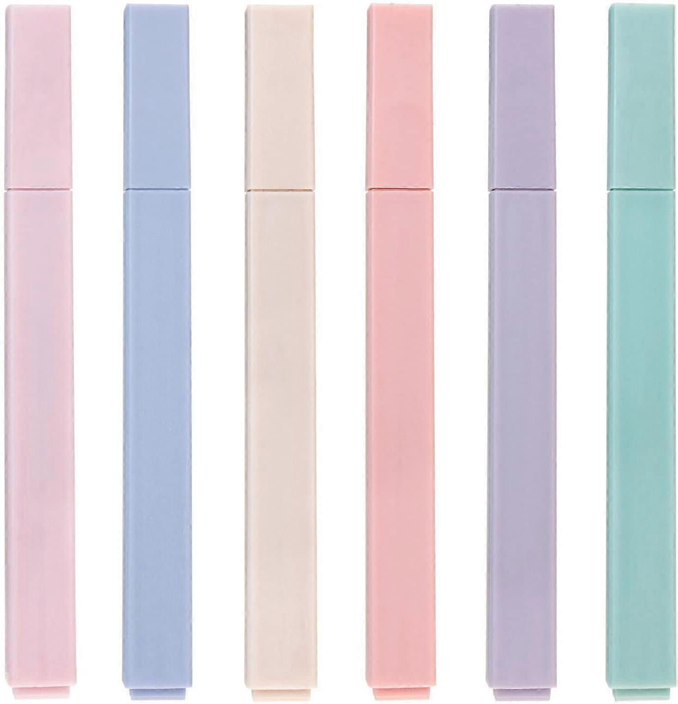 Highlighters,have Chisel Tip, No Bleed Dry Fast Easy to Hold, for Bible, Notes, School Supplies, 6 Pack